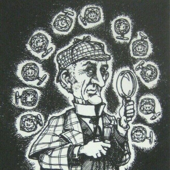 Sherlock Holmes Limited Edition Card Adventure Eleven Cuff Buttons 1995 Pudim - Picture 3 of 7